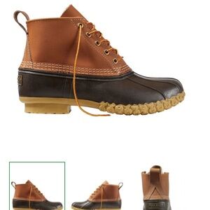 Men's Bean Boot Two-Tone Duck Boots 6” Size 7M